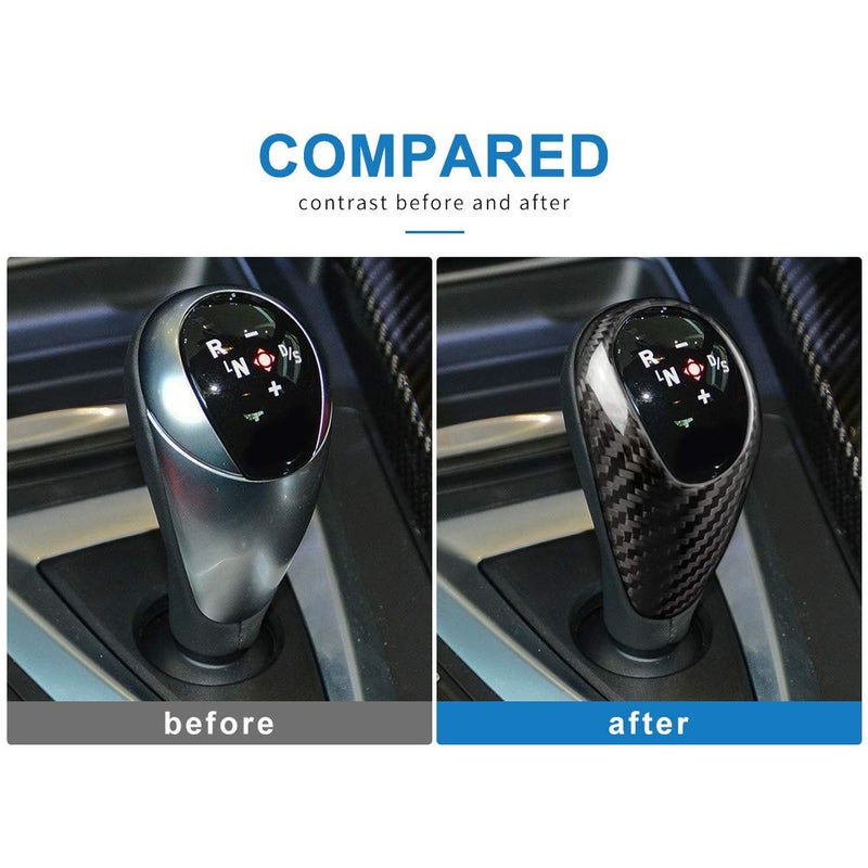 AIRSPEED Gear Shift Knob Cover Interior Trim for BMW M2 F87 M3 F80 M4 F82 M5 F83 F10 F12 F13 X5M F85 X6M F86 Accessories, Carbon Fiber - Image 4